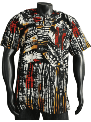 Abstract Vibrant Kitenge Shirt
