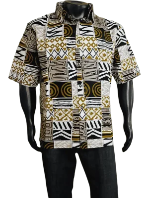 Bold Black-White Gold Shirt