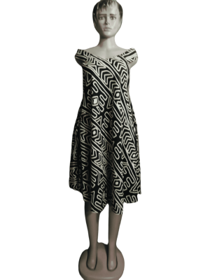 Geometric Grace Maxi Dress